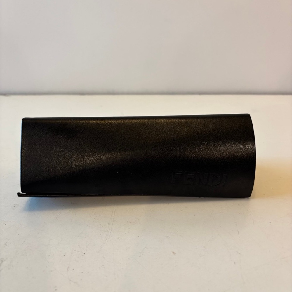 Fendi Sunglasses Case Womens 6x2 Black Semi Hard Rectangular Glasses Accessory
